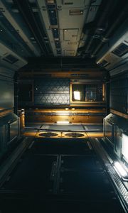 Preview wallpaper corridor, premise, modular environment, sci-fi, space