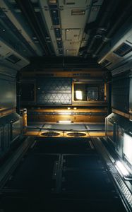 Preview wallpaper corridor, premise, modular environment, sci-fi, space