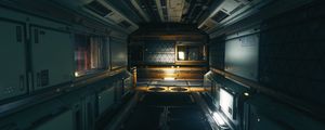 Preview wallpaper corridor, premise, modular environment, sci-fi, space