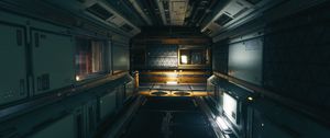 Preview wallpaper corridor, premise, modular environment, sci-fi, space