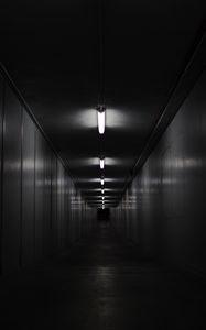 Preview wallpaper corridor, room, black and white, walls, lighting