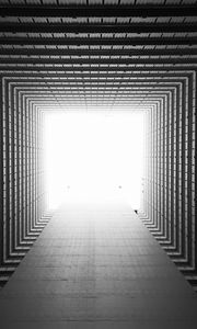 Preview wallpaper corridor, symmetry, geometry, architecture, light, perspective