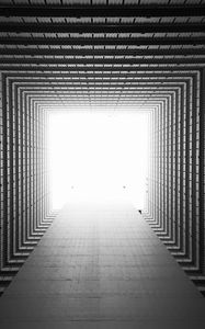 Preview wallpaper corridor, symmetry, geometry, architecture, light, perspective