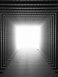 Preview wallpaper corridor, symmetry, geometry, architecture, light, perspective