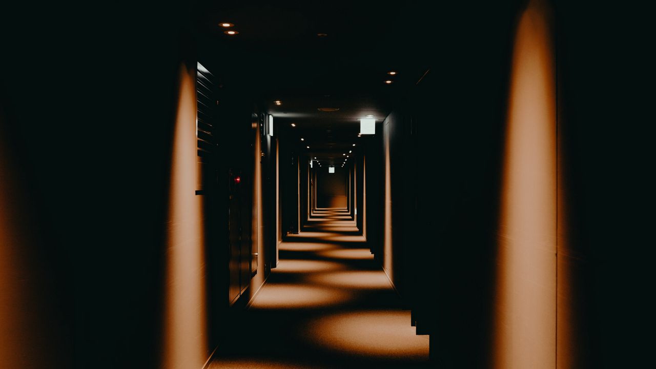 Wallpaper corridor, tunnel, light, lighting, dark