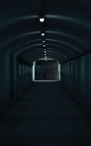 Preview wallpaper corridor, tunnel, light, dark