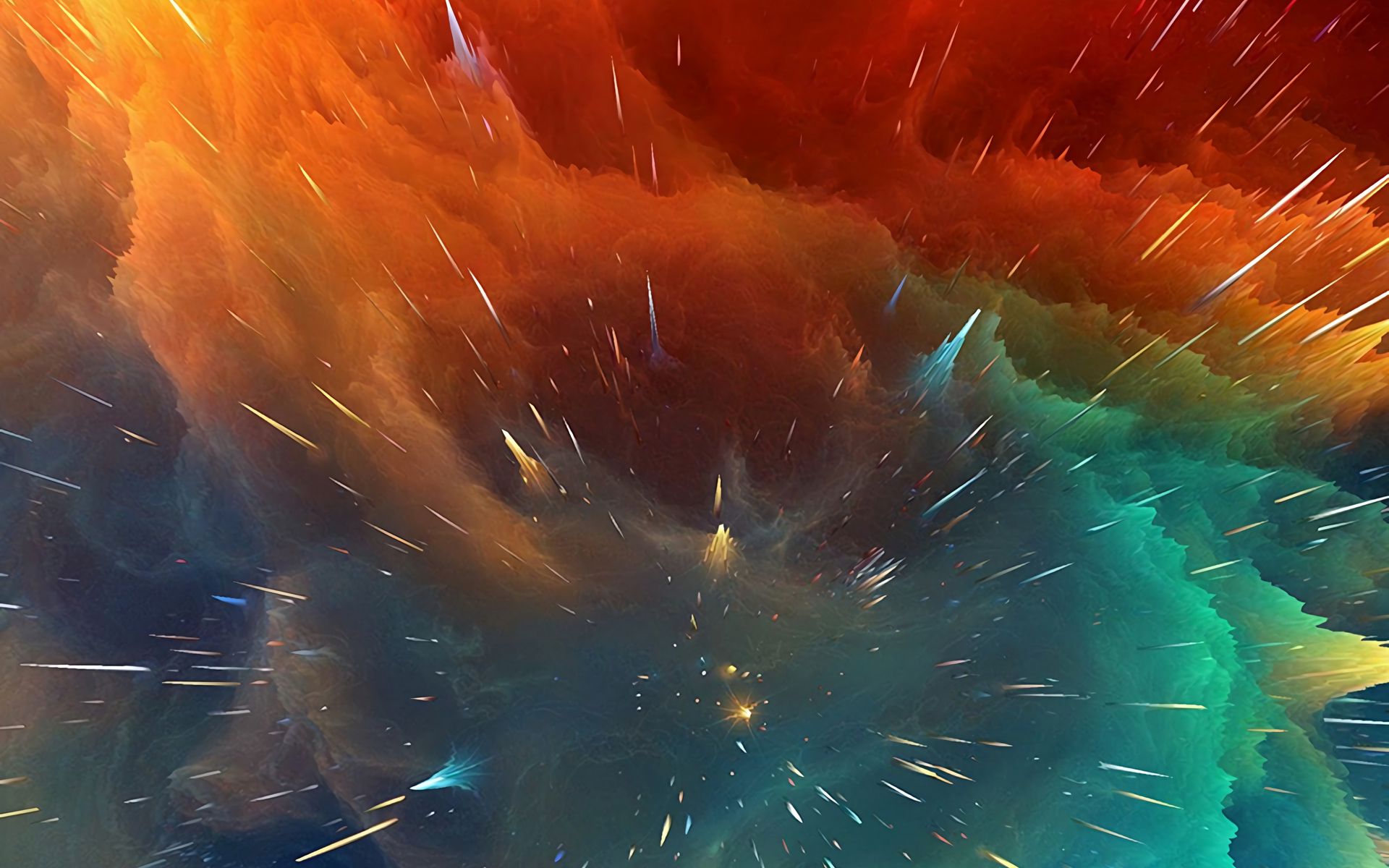 Download wallpaper 1920x1200 cosmic explosion, bright, lines, shapes ...