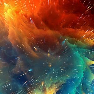 Preview wallpaper cosmic explosion, bright, lines, shapes, volume