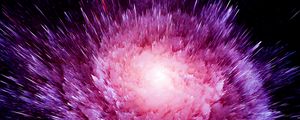 Preview wallpaper cosmic explosion, bright, lines, shapes, volume, pointed