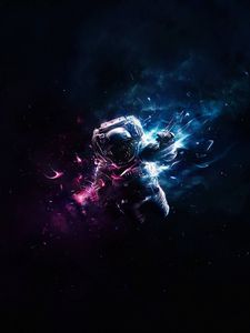 Preview wallpaper cosmonaut, astronaut, art, space, flight, gravity