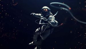 Preview wallpaper cosmonaut, astronaut, spacesuit, gravity, space