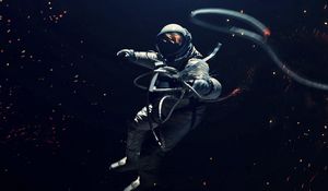 Preview wallpaper cosmonaut, astronaut, spacesuit, gravity, space