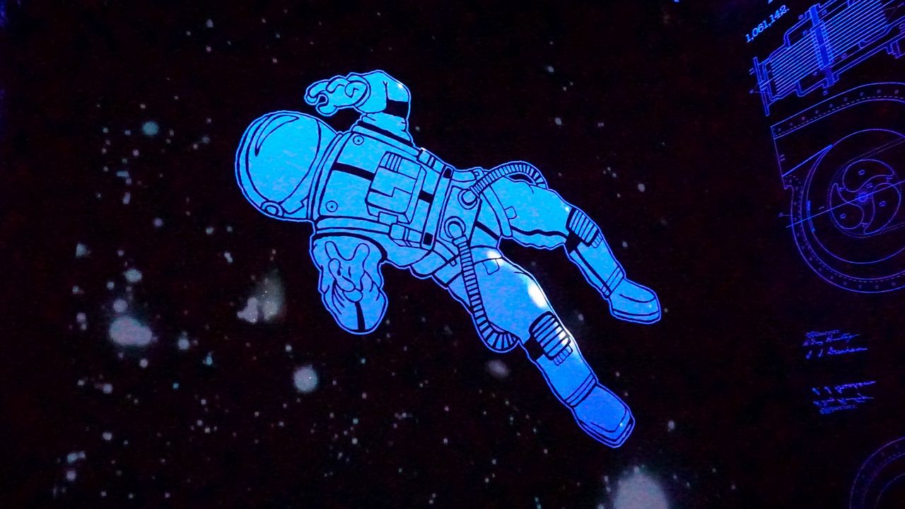 Wallpaper cosmonaut, astronaut, spacesuit, stars, art