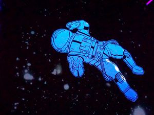 Preview wallpaper cosmonaut, astronaut, spacesuit, stars, art