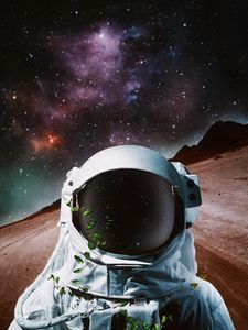 Preview wallpaper cosmonaut, space suit, art, space