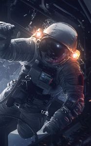 Preview wallpaper cosmonaut, spacesuit, spaceship, space