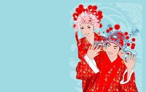 Preview wallpaper couple, dress, image, people, smile, girl, boy, vector