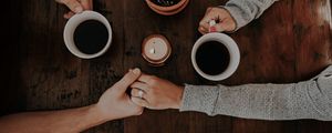 Preview wallpaper couple, hands, love, tenderness, coffee