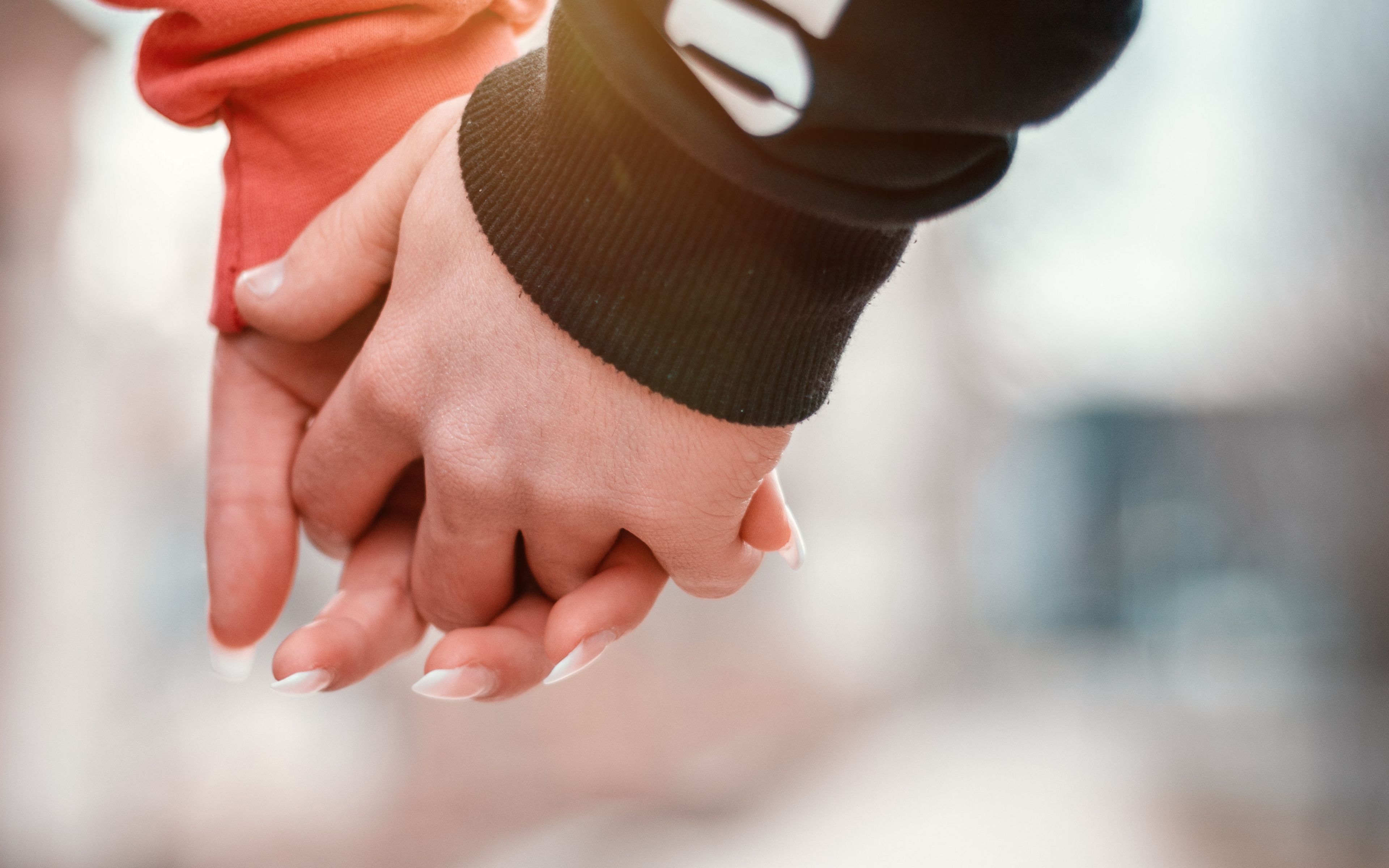 Download wallpaper 3840x2400 couple, hands, touch, tenderness, romance,  love 4k ultra hd 16:10 hd background