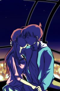 Preview wallpaper couple, kiss, art, love, anime