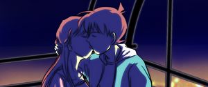 Preview wallpaper couple, kiss, art, love, anime