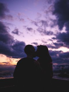 Cute Kissing Love Couple 240x320 Mobile Wallpaper | Mobile Wallpapers |  Download Free Android, iPhone, Samsung HD Backgrounds