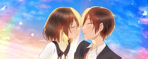 Preview wallpaper couple, kiss, love, anime