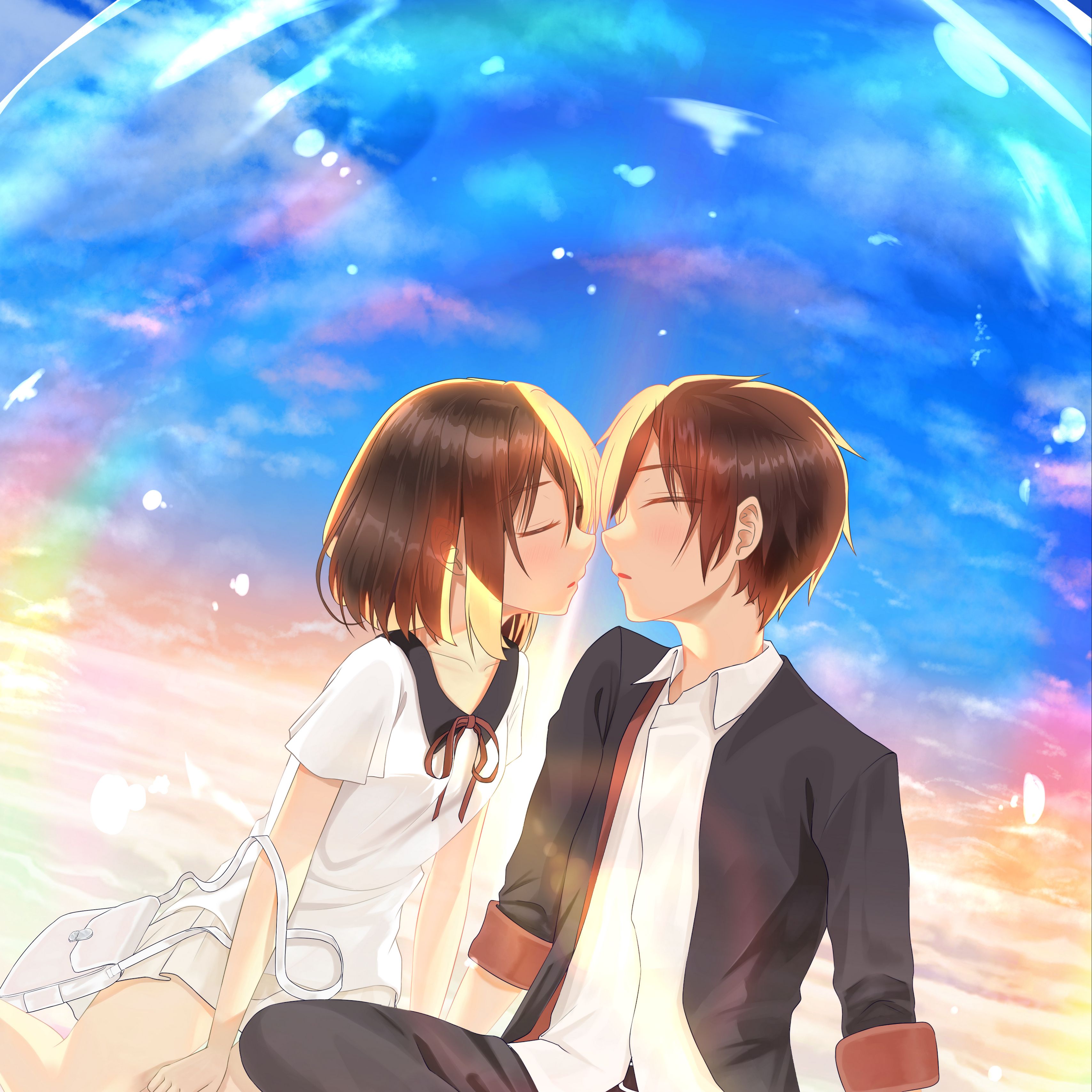 Wallpaper kiss, couple, romance, anastasia, kadoc zemlupus, anime desktop  wallpaper, hd image, picture, background, 167bd8