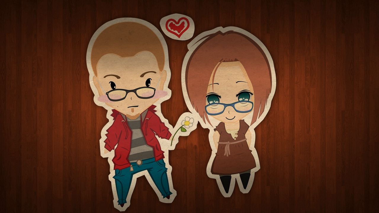 Wallpaper couple, love, surface, board