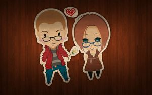 Preview wallpaper couple, love, surface, board