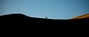Preview wallpaper couple, silhouettes, dark