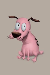 Preview wallpaper courage - the cowardly dog, dog, minimalism