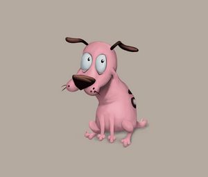 Preview wallpaper courage - the cowardly dog, dog, minimalism