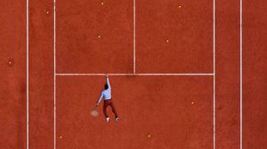Preview wallpaper court, tennis, sportsman, marking, lines