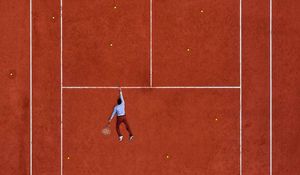 Preview wallpaper court, tennis, sportsman, marking, lines