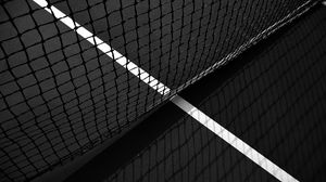Preview wallpaper court, tennisnet, line, shadow
