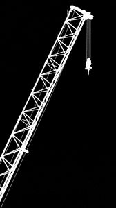 Preview wallpaper crane, construction, black and white