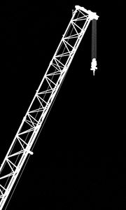 Preview wallpaper crane, construction, black and white