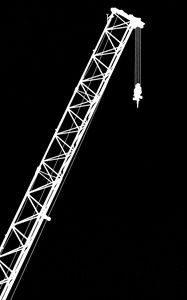 Preview wallpaper crane, construction, black and white