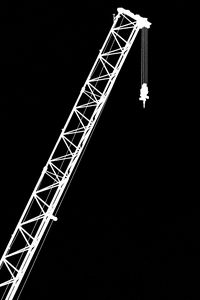 Preview wallpaper crane, construction, black and white