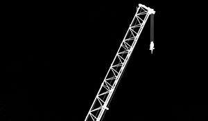 Preview wallpaper crane, construction, black and white