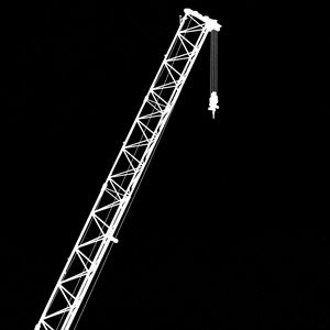 Preview wallpaper crane, construction, black and white