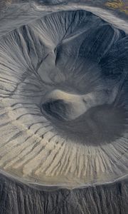 Preview wallpaper crater, relief, aerial view, nature