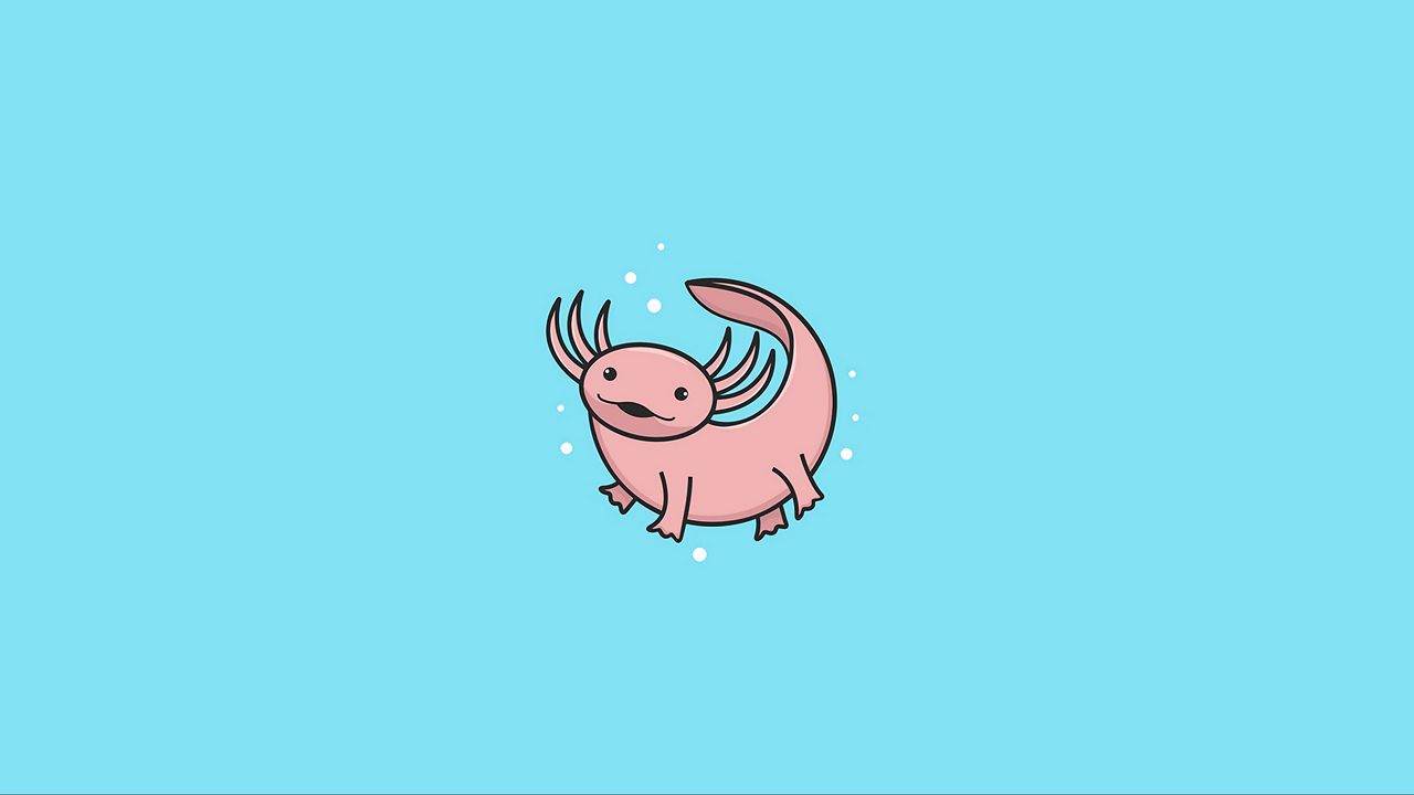 Wallpaper creature, art, vector, minimalism, bubbles