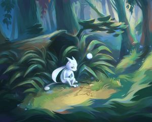 Preview wallpaper creature, fantastic, forest, art