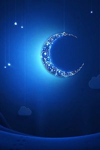 Preview wallpaper crescent moon, light, shiny, neon