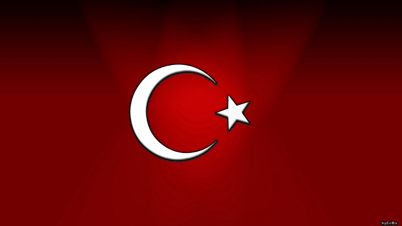 Wallpaper crescent moon, muslims, flag, tradition, red, white