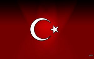 Preview wallpaper crescent moon, muslims, flag, tradition, red, white