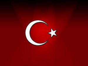 Preview wallpaper crescent moon, muslims, flag, tradition, red, white