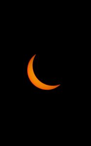 Preview wallpaper crescent, moon, sky, night